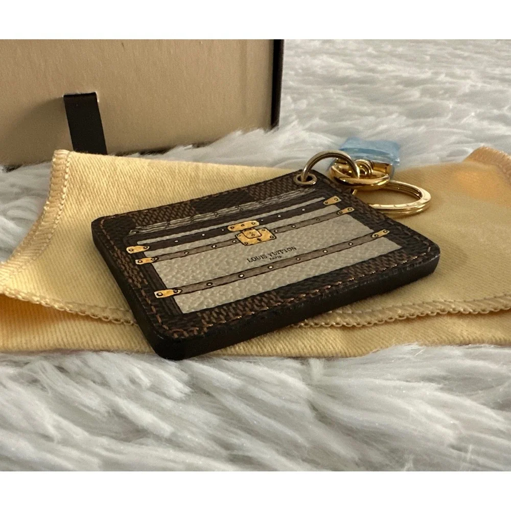 Louis Vuitton Monogram Illustre Trunk Key Holder Keychain Bag Charm